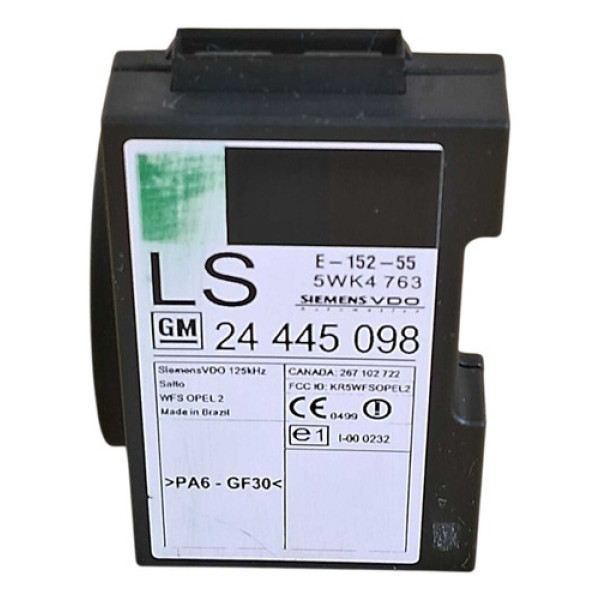 Modulo Imobilizador Ignição Zafira 2001 2002 2003 Á 2012