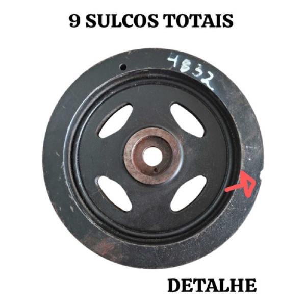 Polia Virabrequim J3 1.4 16v 2010 2011 2012 2013 C Detalhe