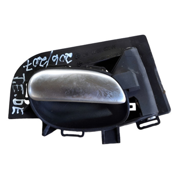 Maçaneta Interna Traseira Esquerda Peugeot 206 207 Cromada